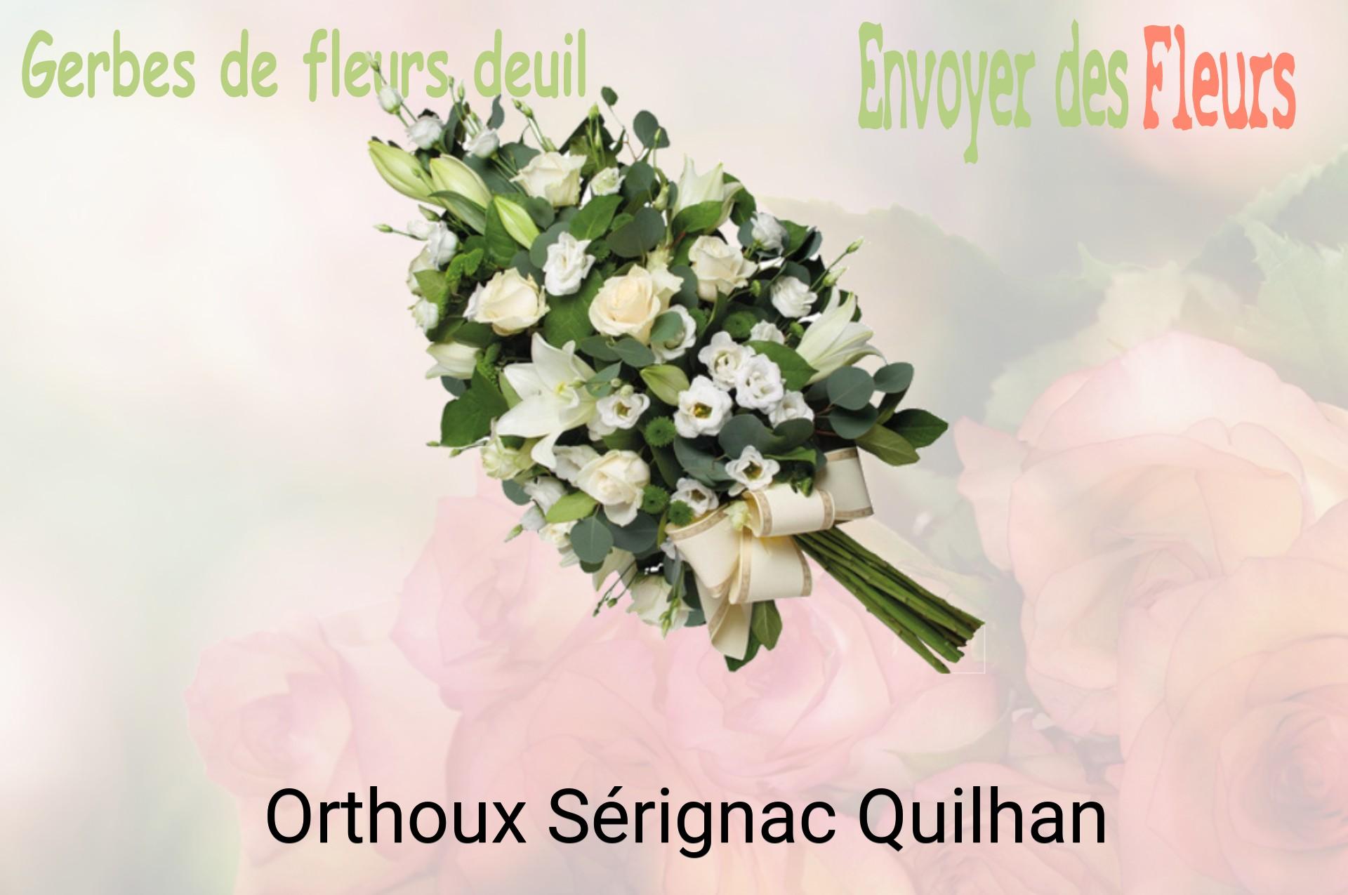 Gerbe de fleurs de deuil livrée à Orthoux-Sérignac-Quilhan